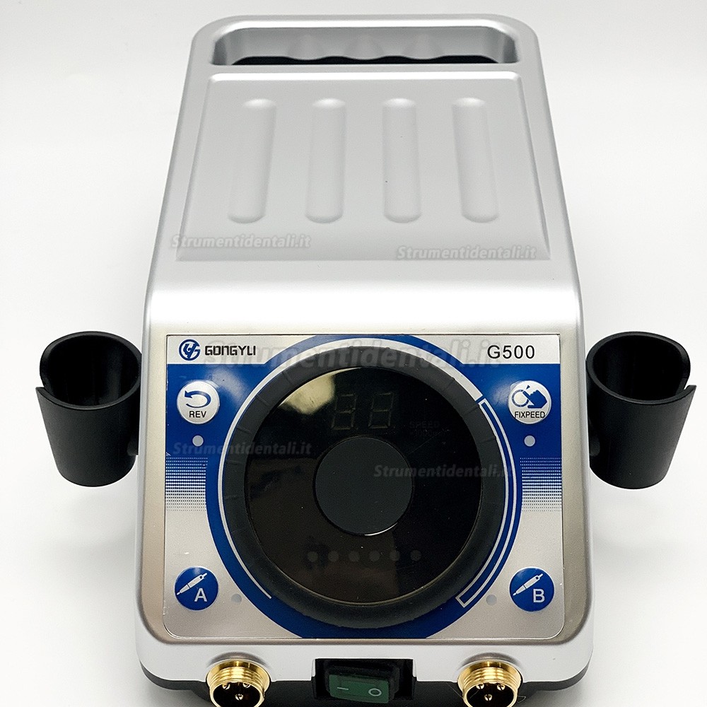 Micromotore laboratorio odontotecnico GONGYU G500 con manipolo da 50000 giri/min e pedale di controllo